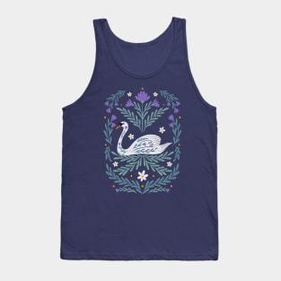Swan - purple and teal Tank Top